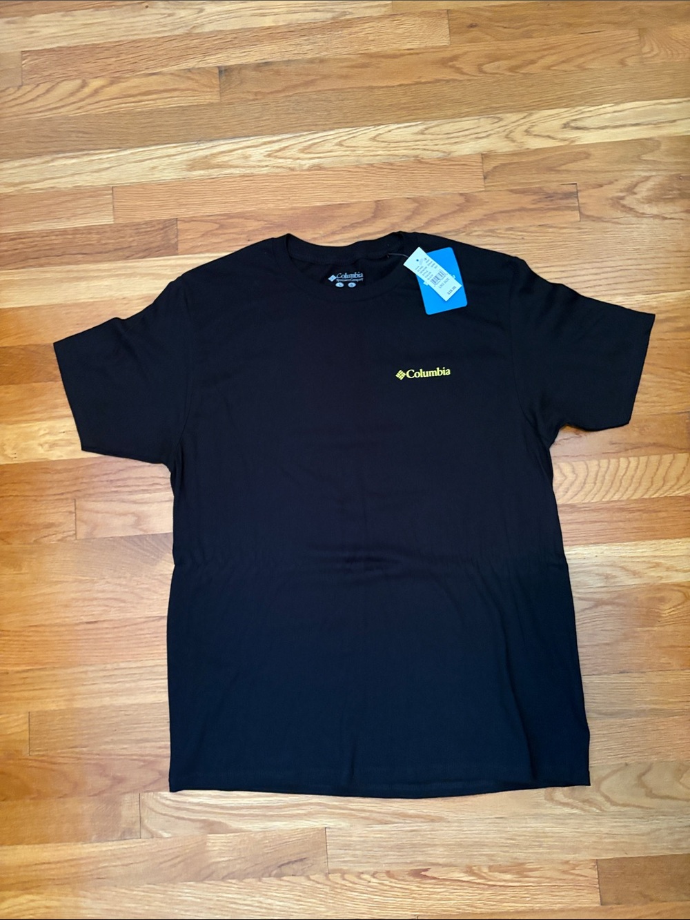 Columbia Black Short-Sleeve Tee with Yellow Logo